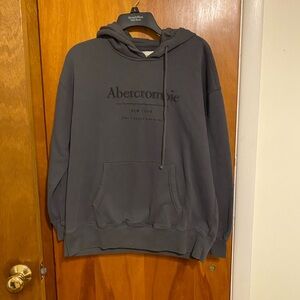 Abercrombie & Fitch Women’s (Unisex) Charcoal Hoodie/Sweat Sweater, Size Medium